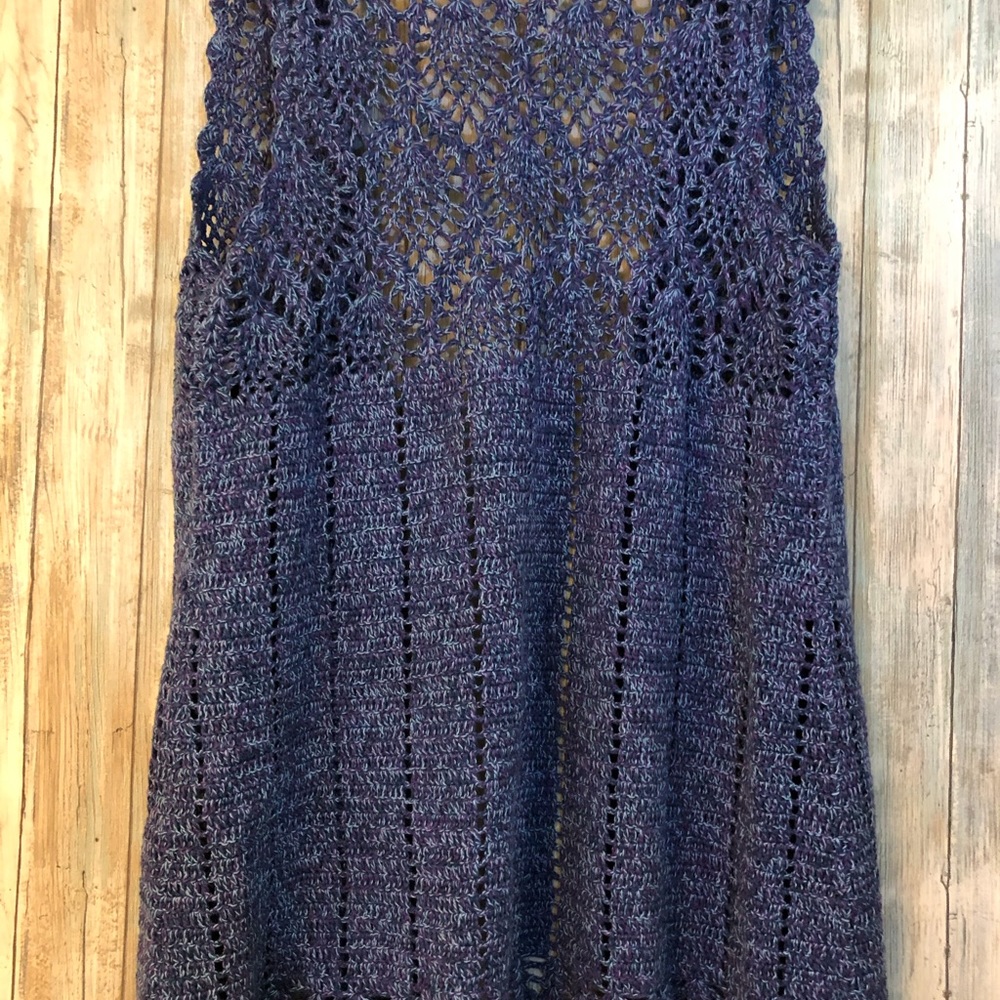 Pretty Crochet Knit Purple/ Mauve Vest